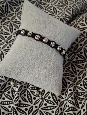 LAGOS Black Cord Bracelet with Sterling Silver Cavier Beads